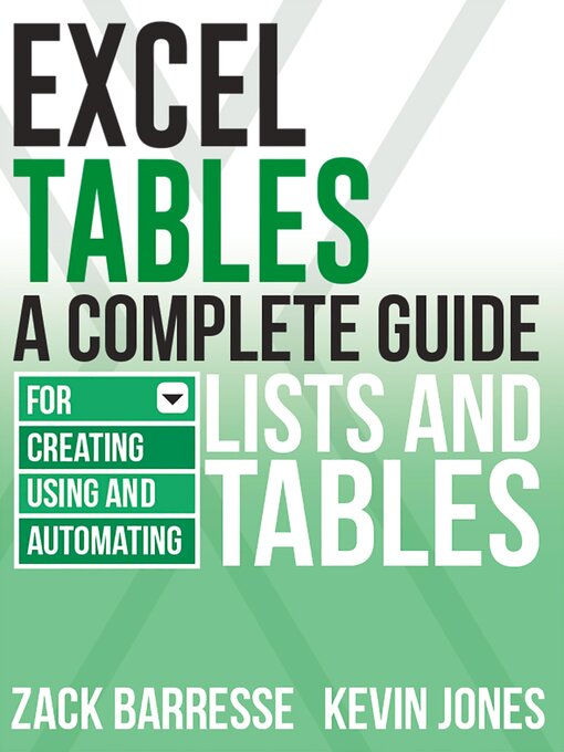 Title details for Excel Tables by Zack Barresse - Available